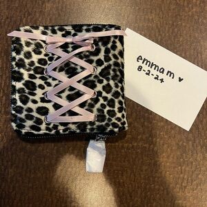 y2k coquette cheetah wallet